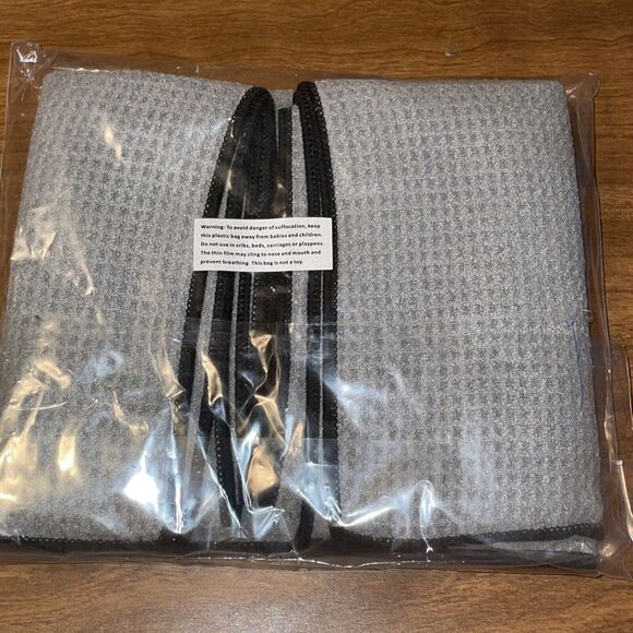 Clothlete Split Golf Bag Towel Ev-ry Logo 15 X 40 Inches Gray Waffle Weave - Picture 10 of 11